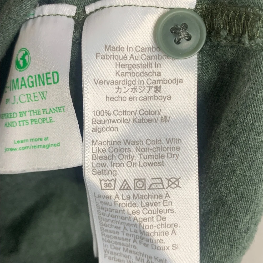 J Crew slub jersey cotton yarns Casual Button Down long sleeve slim untucked m - Picture 4 of 6